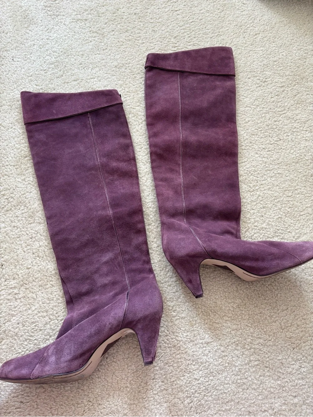 Diesel Plum Suede Tall Boots